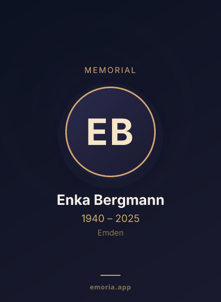 Memorial portrait of Enka Bergmann