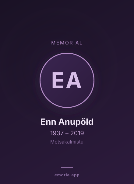 Memorial portrait of Enn Anupõld