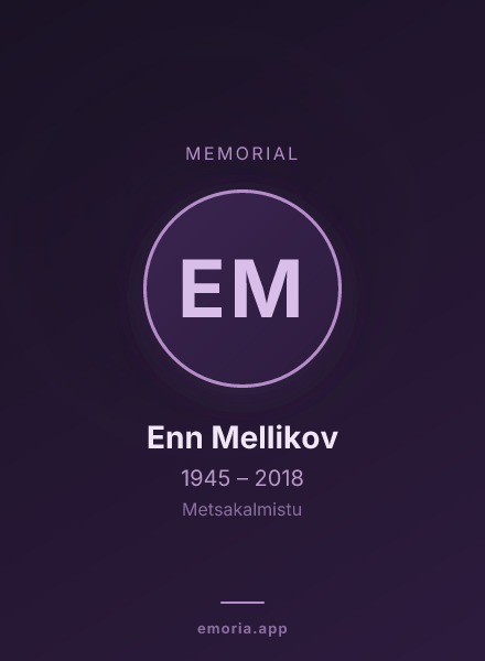 Memorial portrait of Enn Mellikov