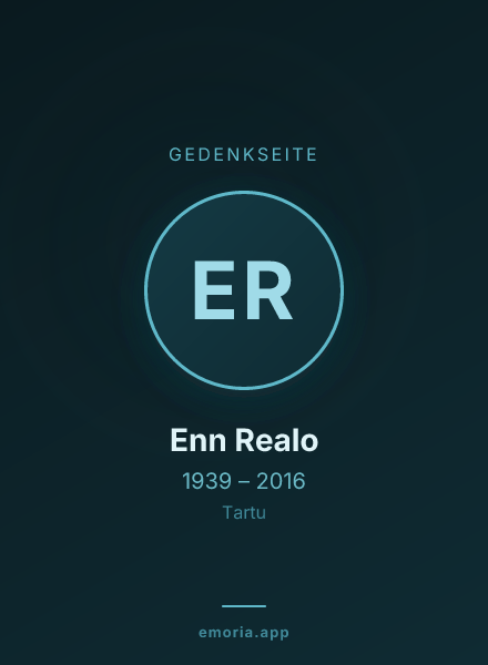 Gedenkportrait von Enn Realo