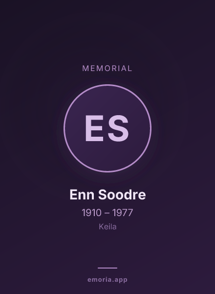 Memorial portrait of Enn Soodre