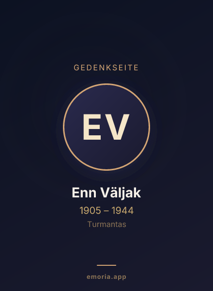 Gedenkportrait von Enn Väljak