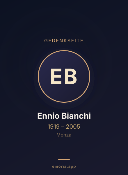 Gedenkportrait von Ennio Bianchi