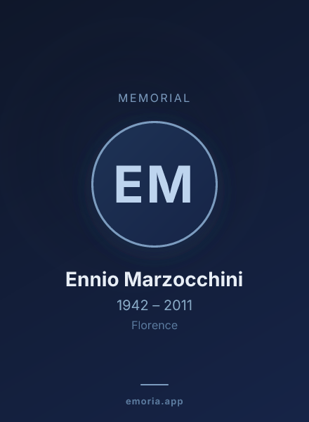 Memorial portrait of Ennio Marzocchini