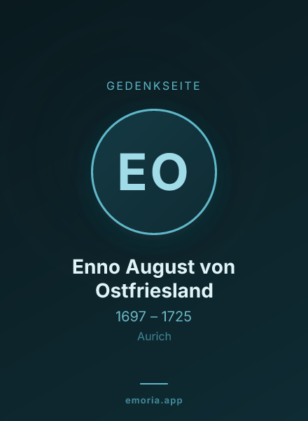 Gedenkportrait von Enno August von Ostfriesland