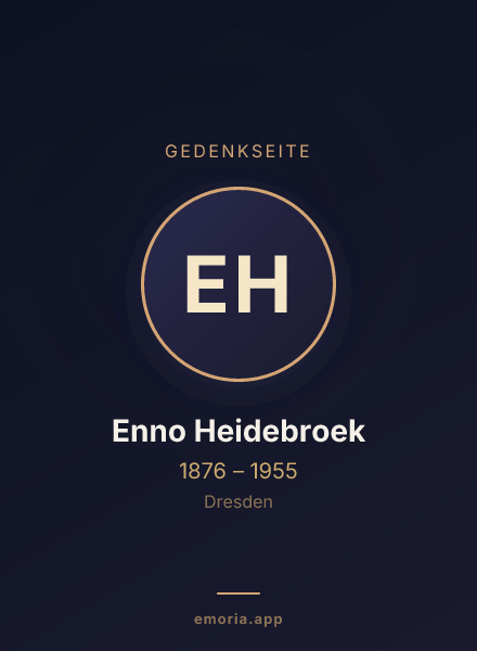 Gedenkportrait von Enno Heidebroek