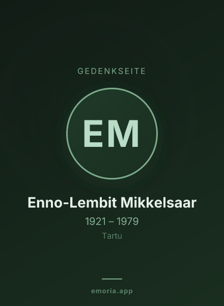 Gedenkportrait von Enno-Lembit Mikkelsaar