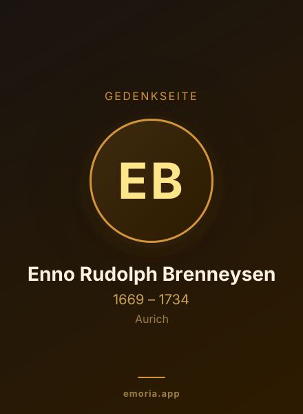 Gedenkportrait von Enno Rudolph Brenneysen