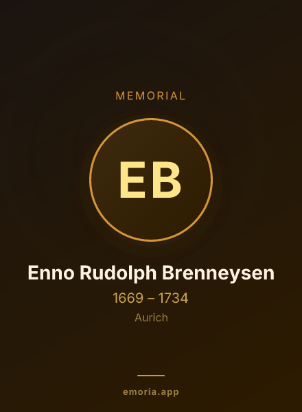 Memorial portrait of Enno Rudolph Brenneysen