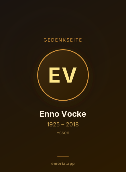 Gedenkportrait von Enno Vocke