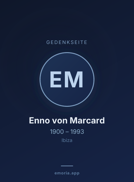 Gedenkportrait von Enno von Marcard