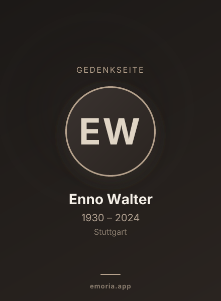 Gedenkportrait von Enno Walter