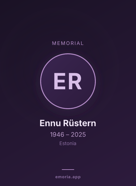 Memorial portrait of Ennu Rüstern
