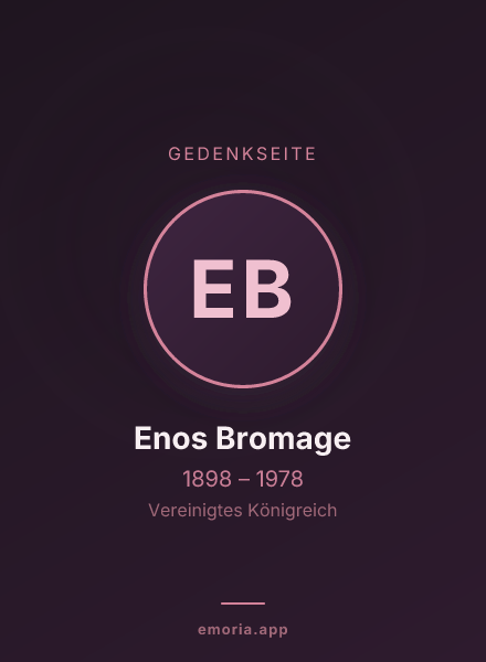 Gedenkportrait von Enos Bromage