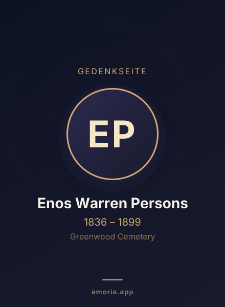 Gedenkportrait von Enos Warren Persons