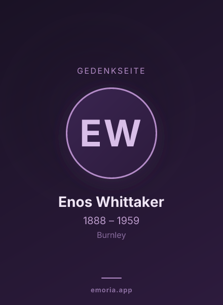 Gedenkportrait von Enos Whittaker