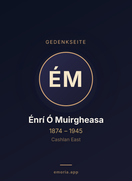 Gedenkportrait von Énrí Ó Muirgheasa