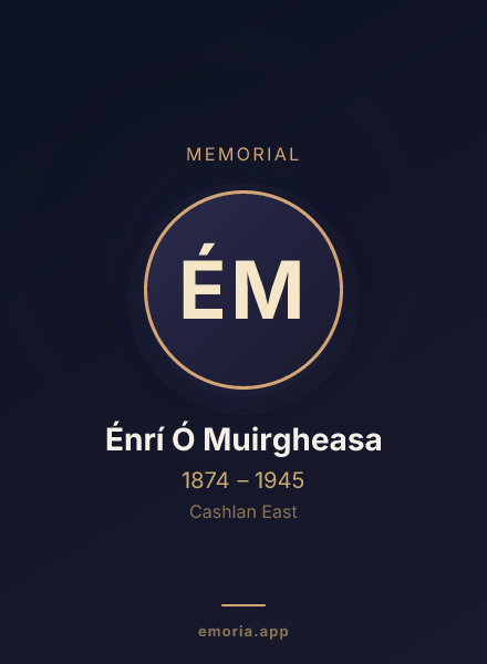 Memorial portrait of Énrí Ó Muirgheasa