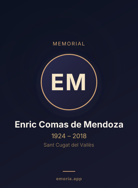 Memorial portrait of Enric Comas de Mendoza