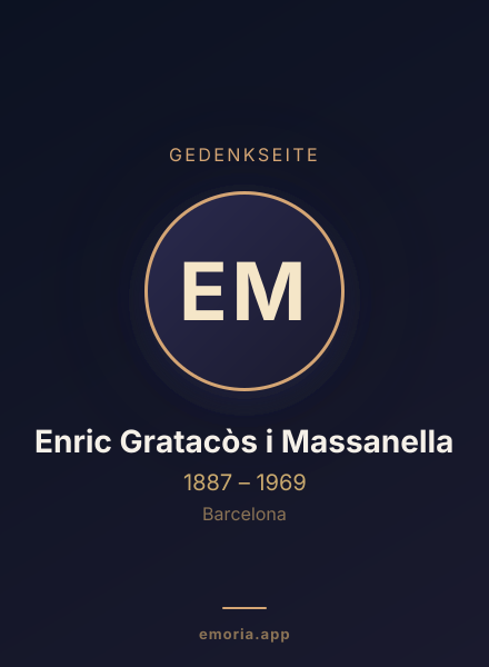 Gedenkportrait von Enric Gratacòs i Massanella