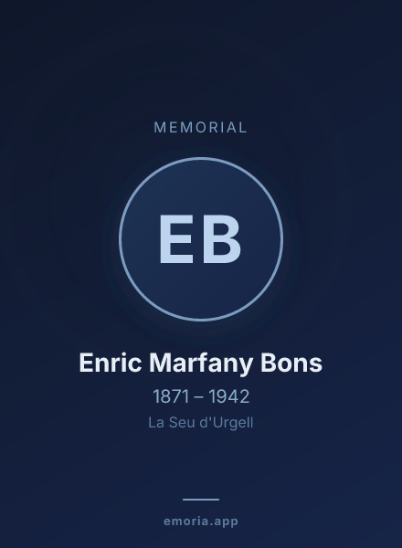 Memorial portrait of Enric Marfany Bons