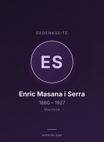 Gedenkportrait von Enric Masana i Serra
