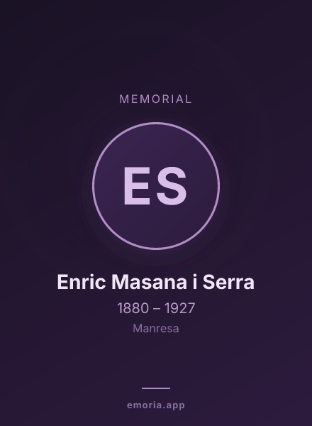 Memorial portrait of Enric Masana i Serra