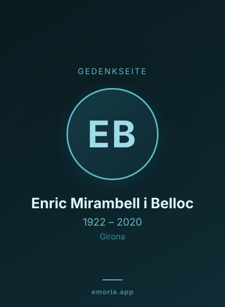 Gedenkportrait von Enric Mirambell i Belloc