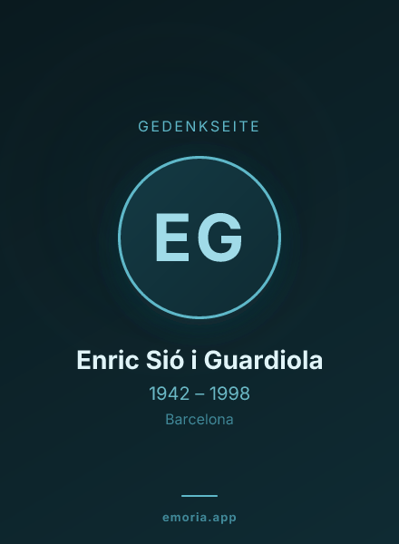 Gedenkportrait von Enric Sió i Guardiola