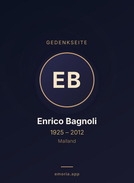 Gedenkportrait von Enrico Bagnoli