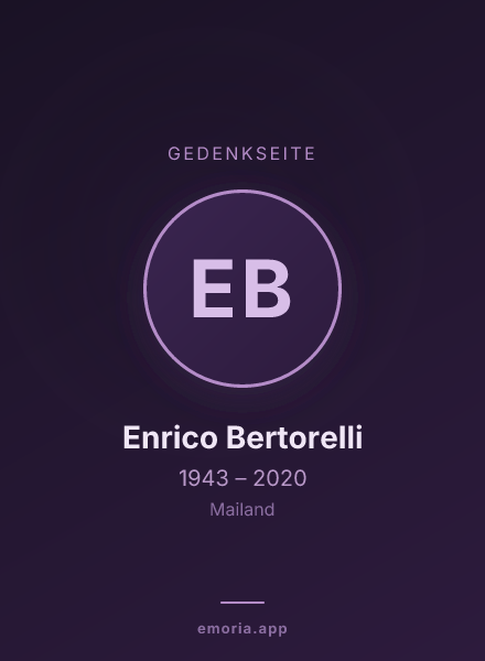 Gedenkportrait von Enrico Bertorelli