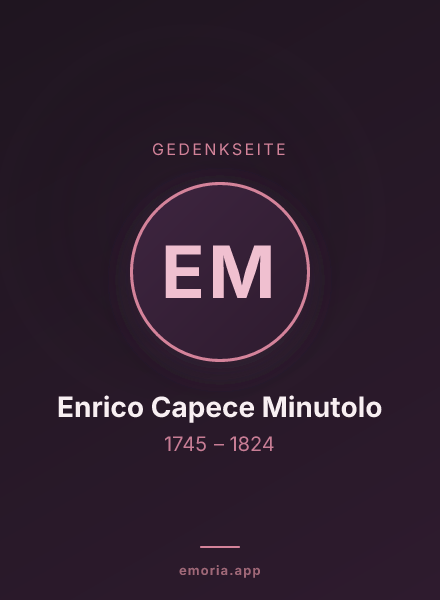 Gedenkportrait von Enrico Capece Minutolo