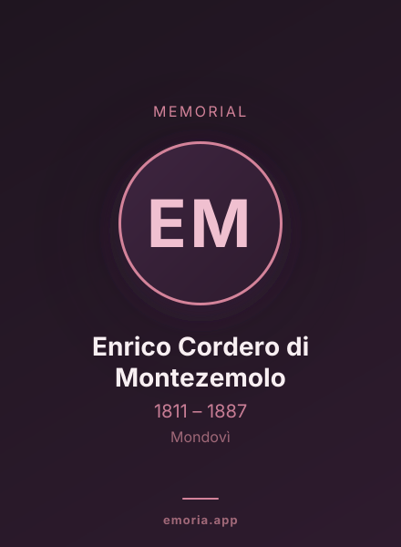 Memorial portrait of Enrico Cordero di Montezemolo