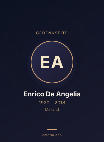Gedenkportrait von Enrico De Angelis