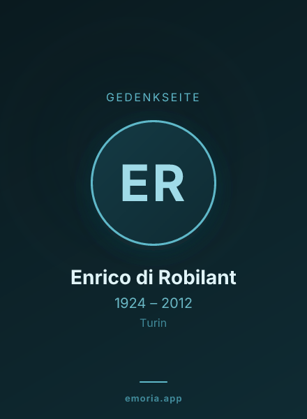 Gedenkportrait von Enrico di Robilant