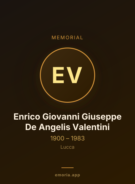 Memorial portrait of Enrico Giovanni Giuseppe De Angelis Valentini