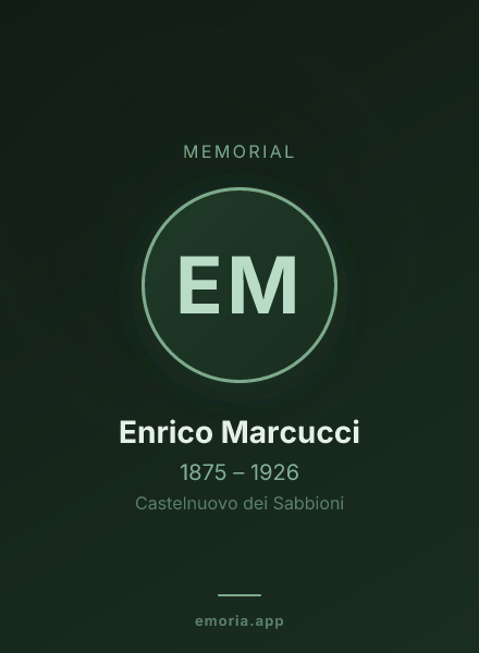 Memorial portrait of Enrico Marcucci