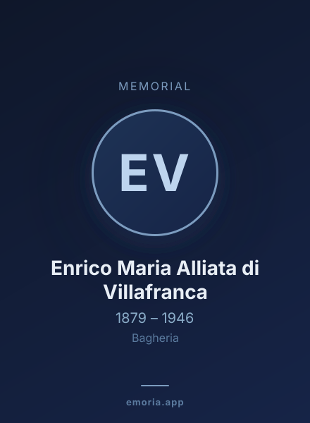 Memorial portrait of Enrico Maria Alliata di Villafranca