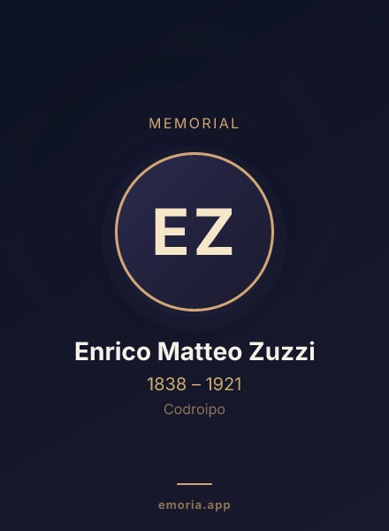 Memorial portrait of Enrico Matteo Zuzzi