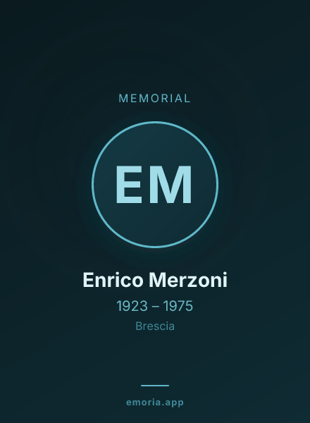 Memorial portrait of Enrico Merzoni