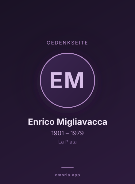 Gedenkportrait von Enrico Migliavacca