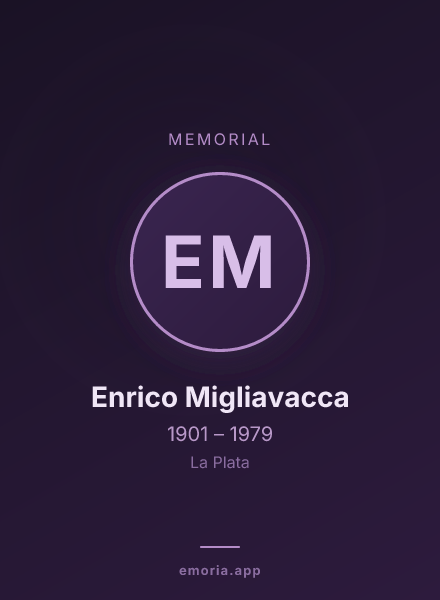 Memorial portrait of Enrico Migliavacca