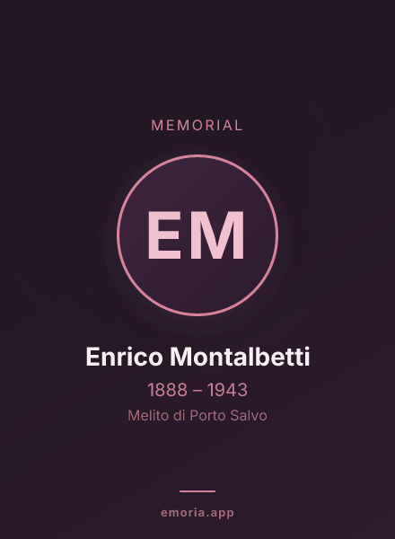 Memorial portrait of Enrico Montalbetti