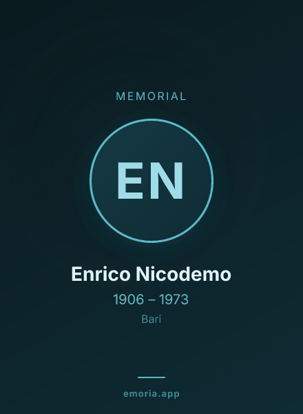 Memorial portrait of Enrico Nicodemo