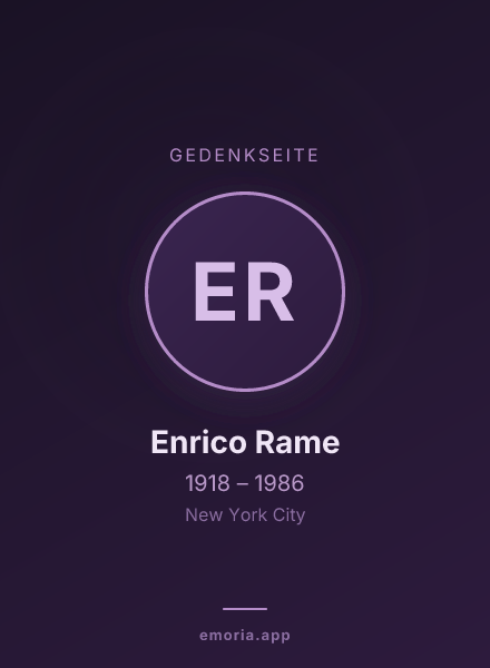 Gedenkportrait von Enrico Rame