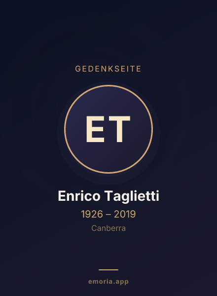 Gedenkportrait von Enrico Taglietti