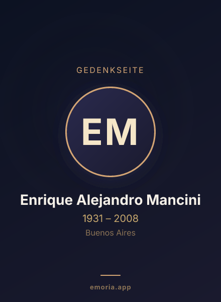 Gedenkportrait von Enrique Alejandro Mancini