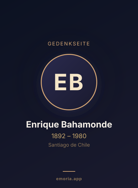 Gedenkportrait von Enrique Bahamonde