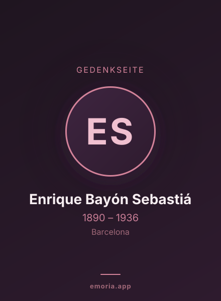 Gedenkportrait von Enrique Bayón Sebastiá