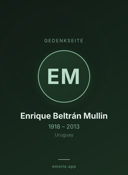 Gedenkportrait von Enrique Beltrán Mullin